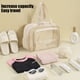 thumbnail image 4 of Neceser Pequeño para Bolso, Impermeable, para Playa, para Deporte, Gimnasio, Organizador para Cosméticos y Trajes de Baño, 36 X 25 X 15 Cm, Verde, Gris, Rosa y Beige. 1 Neceser Pequeño., 4 of 6