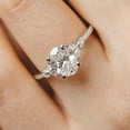 thumbnail image 3 of solitaire jewels 1.75CT Oval Moissanite 7 Stone Engagement Ring For Women, 14K White Gold, 3 of 4