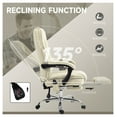 thumbnail image 6 of Massage Office Chair, Heated Reclining Desk Chair with Footrest - Beige, 6 of 9
