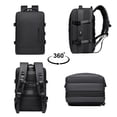 thumbnail image 3 of Bag Expandable Backpack with Security Lock Water Proof Vacuum Compression Laptop Bag for Travel Business Trip Black, 3 of 7