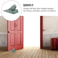 thumbnail image 3 of OULII 2Pcs Cast Door Wedge Green Rustic Home Door Stopper Perfect for Front Yard Garage Doors, 3 of 8