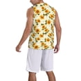 thumbnail image 2 of Naloa Light Green Plaid Sunflower Basketball Jersey Reversible Men's Mesh Athletic Sports Shirts Training Practice S-4XL4X-Large, 2 of 6