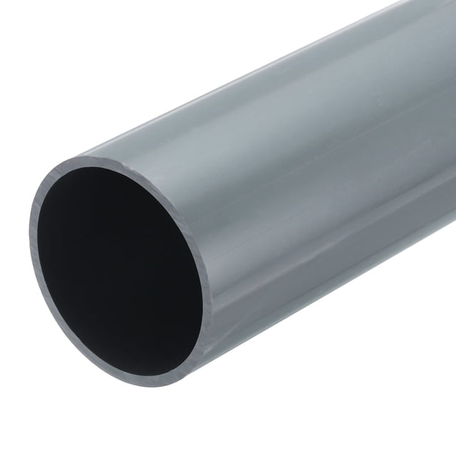 Unique Bargains PVC Rigid Round Pipe 54.8mm ID 60mm OD 8" Length Light Grey High Impact for Water Pipe, Crafts, Cable Sleeves