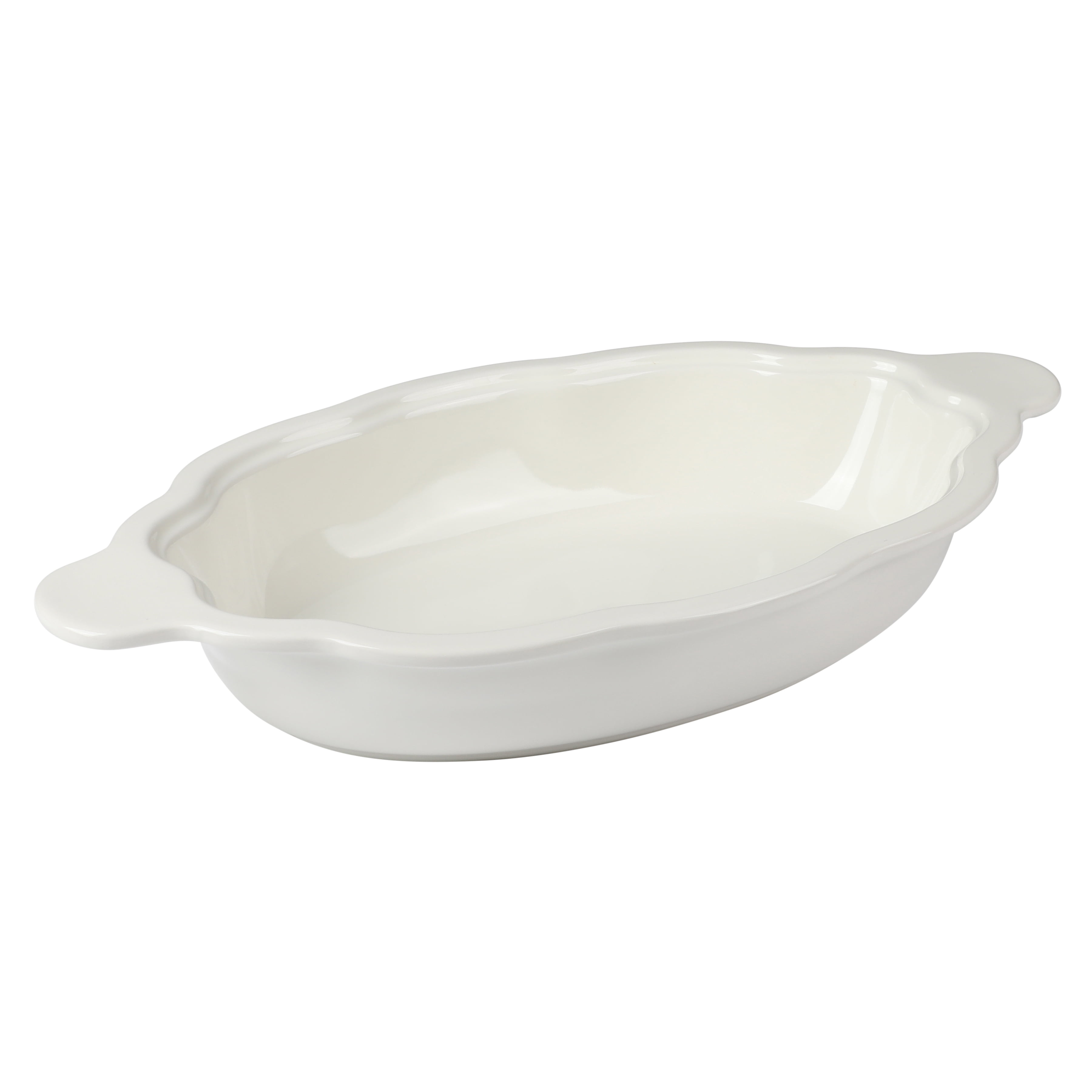 The Pioneer Woman 3-Quart Oval Pumpkin Stoneware Baker with Lid, Linen