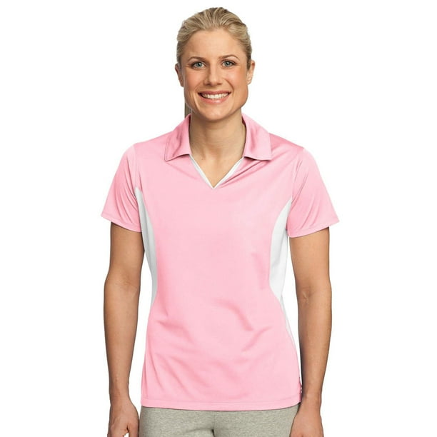 SportTek SportTek Women's Side Blocked Performance Polo Shirt