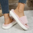 thumbnail image 4 of Bovxnpu Women's Warm Fuzzy Slippers Winter House Shoes, Women's Casual Home Indoor And Outdoor Slippers Plus Velvet Warm Open Toe Slippers Comfy Soft Lightweight Indoor House Shoes, 4 of 8