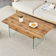 thumbnail image 2 of LUCKHAO  43" Lift Top Coffee Table with Storage ,  Multifunctional Lift Top Coffee Table with Tempered Glass Legs , for Living Rooms And Office, 2 of 27