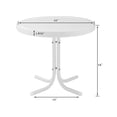 thumbnail image 3 of Crosley Furniture CO1012A-WH Griffith Table à Manger en Métal de 40 Po, Fini Blanc, 3 of 3