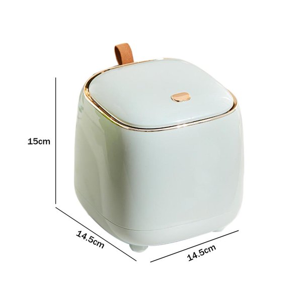 Bote de basura de escritorio, bolsa de basura, bote de basura de escritorio para dormitorio, escuela (verde claro) Sywqhk Libre de BPA