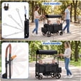 thumbnail image 2 of Tripland Wagon Stroller for 2 Kids,Stroller Wagon Baby Stroller with Canopy, Black, 2 of 11