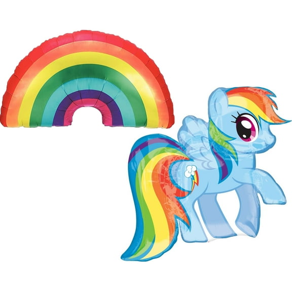 MY LITTLE PONY & Rainbow DASH Birthday Party Decoration Favor Mylar Balloons