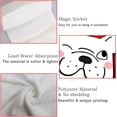 thumbnail image 4 of 2 Pcs Hanging Towels, Dish Towels Naughty Dog On Red Absorbent Hand Towels with Hanging Loop Washcloth for Bathroom Kitchen, 4 of 6