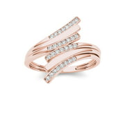 Women's 1/10Ct TDW Diamond 10K White Gold Fashion Ring