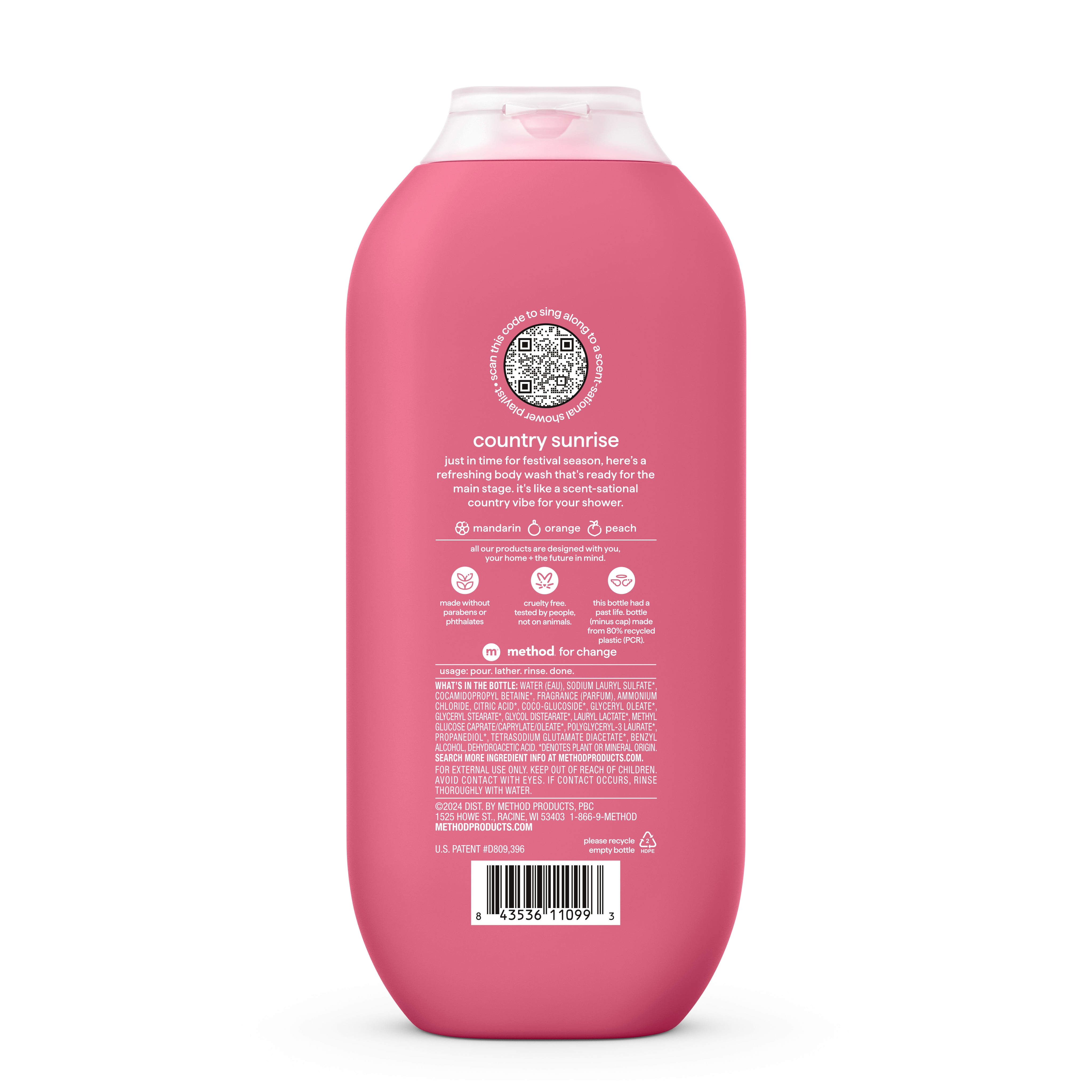 Method Limited Edition Body Wash, Country Sunrise with notes of