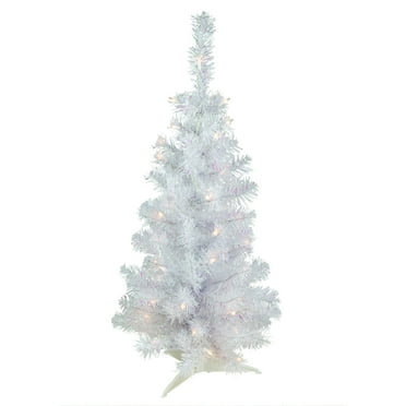 Northlight Pre-Lit Medium Rockport White Pine Artificial Christmas Tree - 3' - Clear Lights