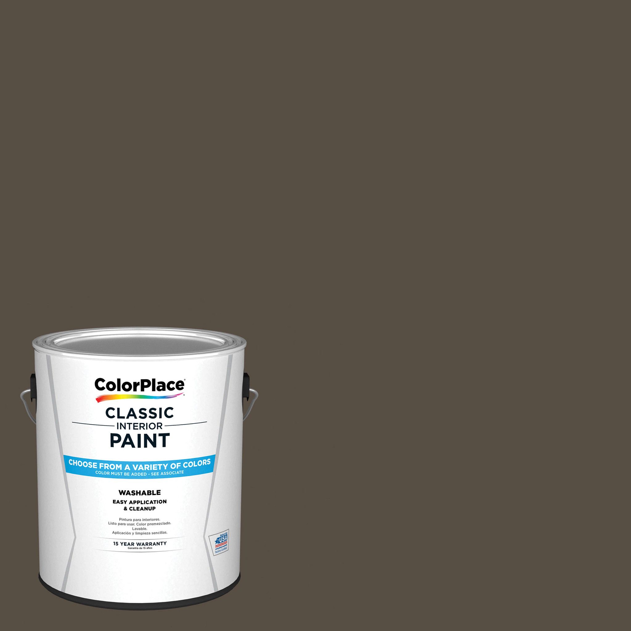 Colorplace Classic Interior Wall Trim Paint Bittersweet Chocolate Semi Gloss 1 Gallon Walmart Com