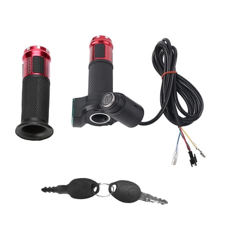 Acelerador de acelerador de bicicleta con mango de pantalla LED y golpe de llave para bicicleta eléctrica y Scooter