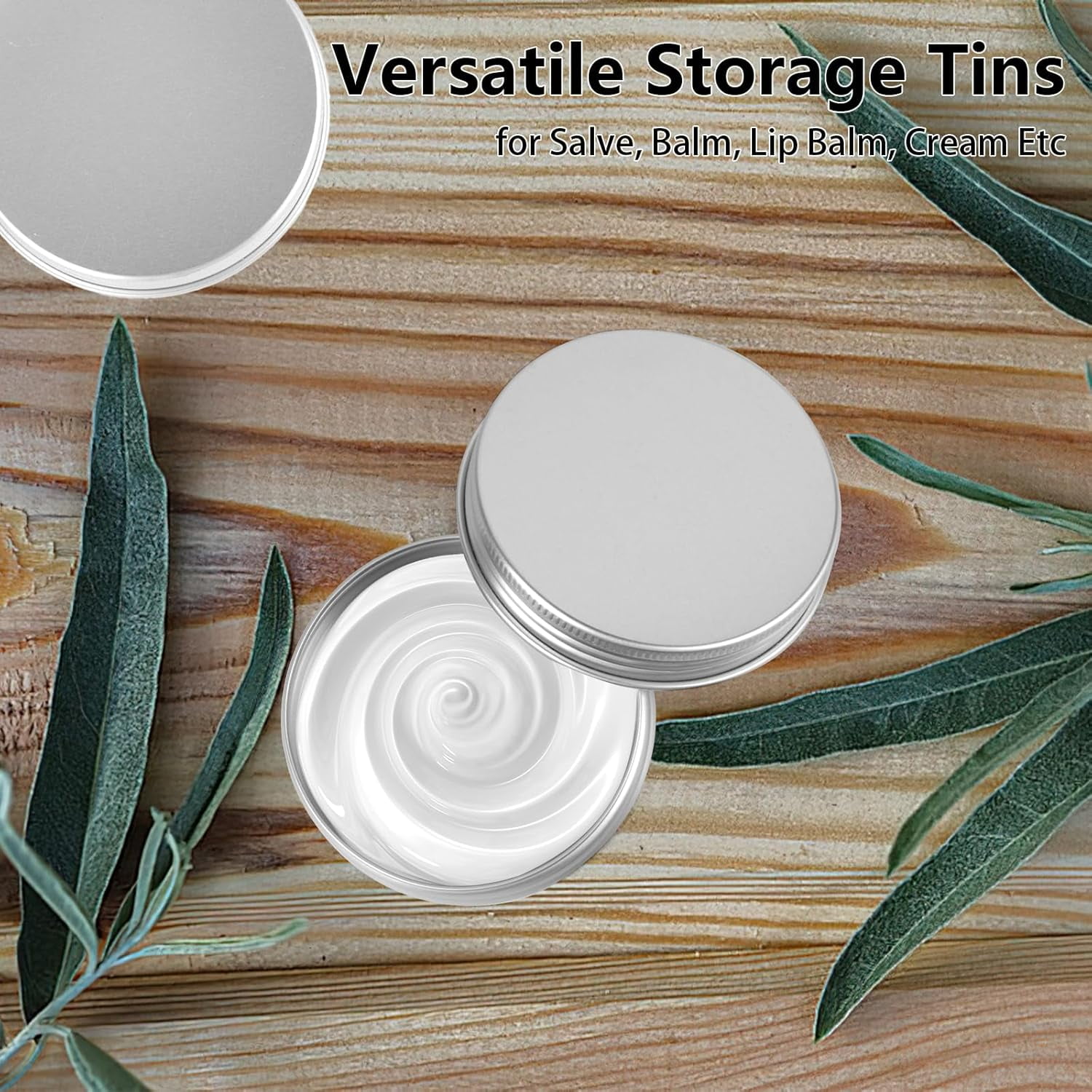 Lip Balm Containers,20-Pack 60ml Refillable Travel Size Aluminum Jars - Leak-Proof Cosmetic Cream Containers(DSF)