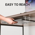 thumbnail image 2 of NiHome Clear Acrylic Under Desk Laptop Mount, Easy Installation Adjustable Laptop Holder, Scratch-Resistant Under-Desk Stand for MacBook, Notebook, Modem, TV Box, PS4 Slim and More, 2 of 8
