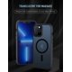 thumbnail image 2 of Funda magnética para iPhone 13 Pro Max [Nivel MIL probado contra caídas y compatible con MagSafe] Parte trasera translúcida mate con teclas de aluminio negroiPhone 13 Pro Max、Negro Xemadio CZDZ-HY218-7, 2 of 7