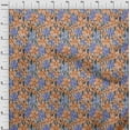 thumbnail image 3 of oneOone Cotton Poplin Orange Fabric Flower Watercolor Quilting Supplies Print Sewing Fabric By The Yard 42 Inch Wide, 3 of 4