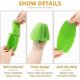thumbnail image 3 of Heat Resistant Silicone Oven Mitts with Finger Protection for Cooking, Baking, and BBQ (Green), 3 of 5