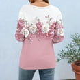 thumbnail image 6 of Blczomt Tops for Women Graphic Crew Neck 3/4 Sleeve Shirts Loose 2025 Pink Casual Womens Tshirts, 6 of 7