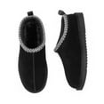 thumbnail image 2 of Mens fuzzy cozy slippers genuine suede memory foam indoor outdoor winter slip on shoes, 2 of 5