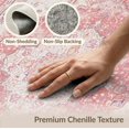 thumbnail image 6 of ODIKA 4'x6' Washable Area Rug Pet Friendly, Non-Shedding Mauve Dusty Vintage Botanical Distressed Boho Panels Scroll Border for Bedroom, Reading Nook, 6 of 7