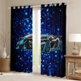 thumbnail image 2 of Feelyou 3D Racing Car Curtains Pack of 2 (42x84 Each) for Kids, Blue Futuristic Square Curtains Blackout, Fashion Automobile Bedroom Curtains, Blackout Curtains Bedroom Decor, 2 of 6