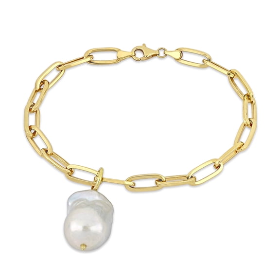 Everly Women's Cultured Pearl 18k Yellow Gold Plated Bracelet