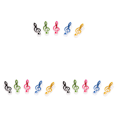 thumbnail image 2 of Clips de papelería, Clips de notas musicales multicolores para cuaderno (Multicolor), 5 uds., 2 of 2