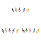 thumbnail image 1 of 3uds. Clips de papelería, Clips de notas musicales multicolores para cuaderno (Multicolor), 5 uds., 1 of 2
