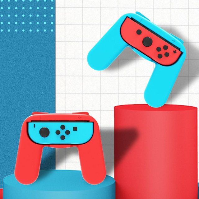 Empuñaduras de mano para juegos 2 uds. soporte de controlador de mango elástico accesorios de juego portátiles aptos para Switch OLED JShteea El nuevo