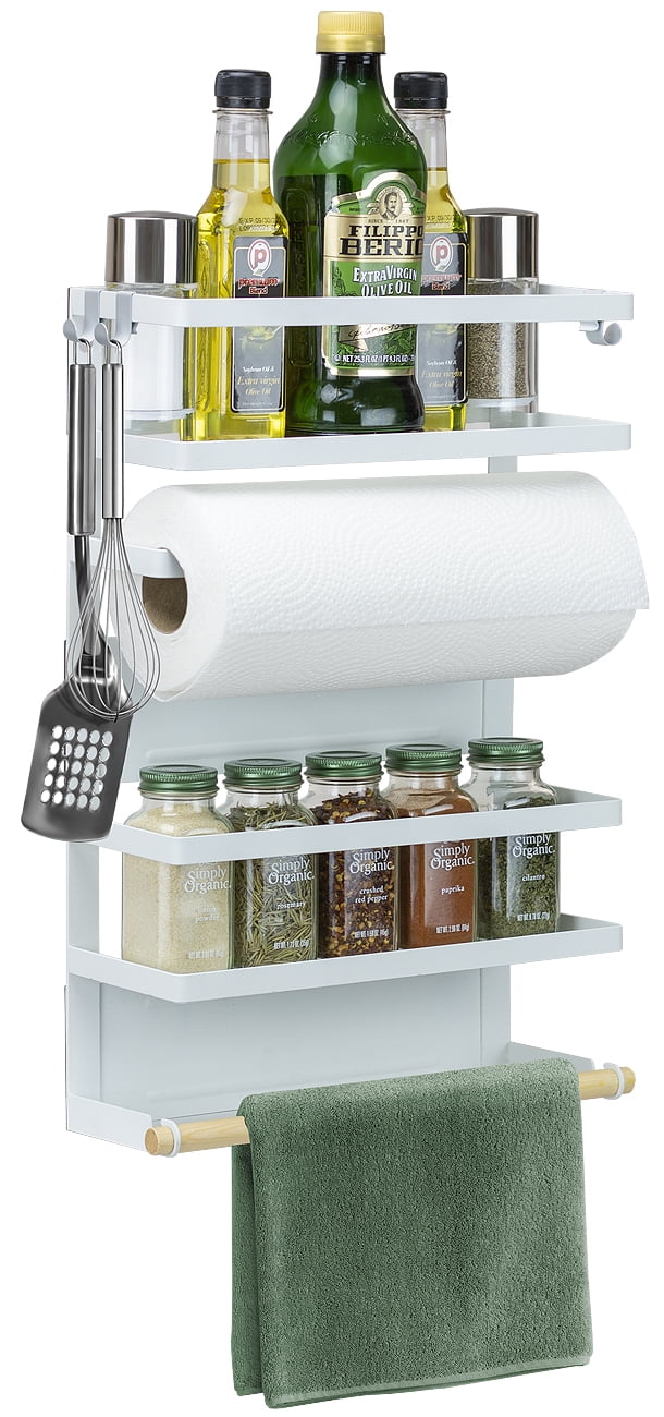 walmart wood rack on Magnetic Spice Rack Shelf 3 Tier Walmart Com Walmart Com