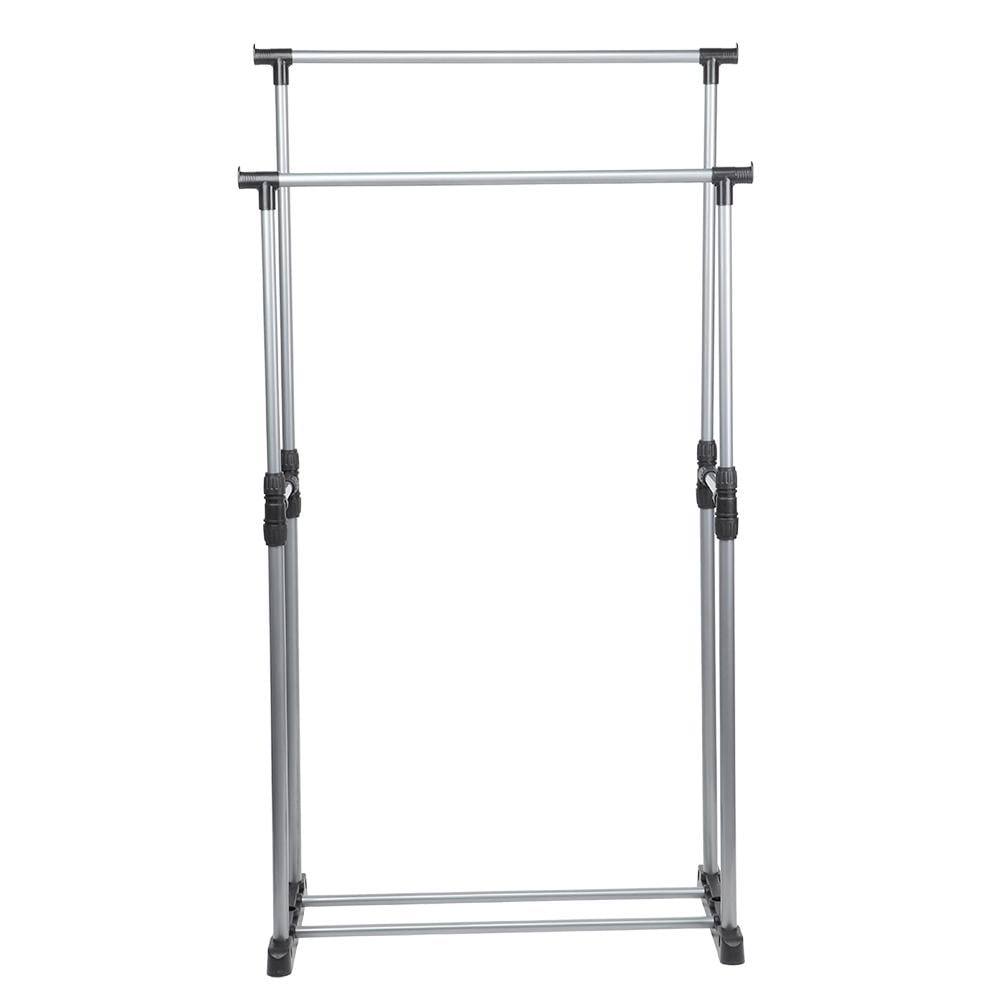 Herwey Double Rod Clothes Hanger Garment Drying Rack Balcony Clothes Hanging Stand for Home Use Garment Rack Clothes Hanger Walmart