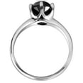 thumbnail image 2 of Pompeii 1ct Round Black Solitaire Diamond White Gold Engagement Ring (Black,AAA), 2 of 3