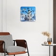 thumbnail image 2 of Square Wall Clock,Family Of Penguins Standing On Ice Floe,Silent Non-Ticking Wall Clock Decor for Home Office Kitchen Living Room Bedroom(12inch), 2 of 4