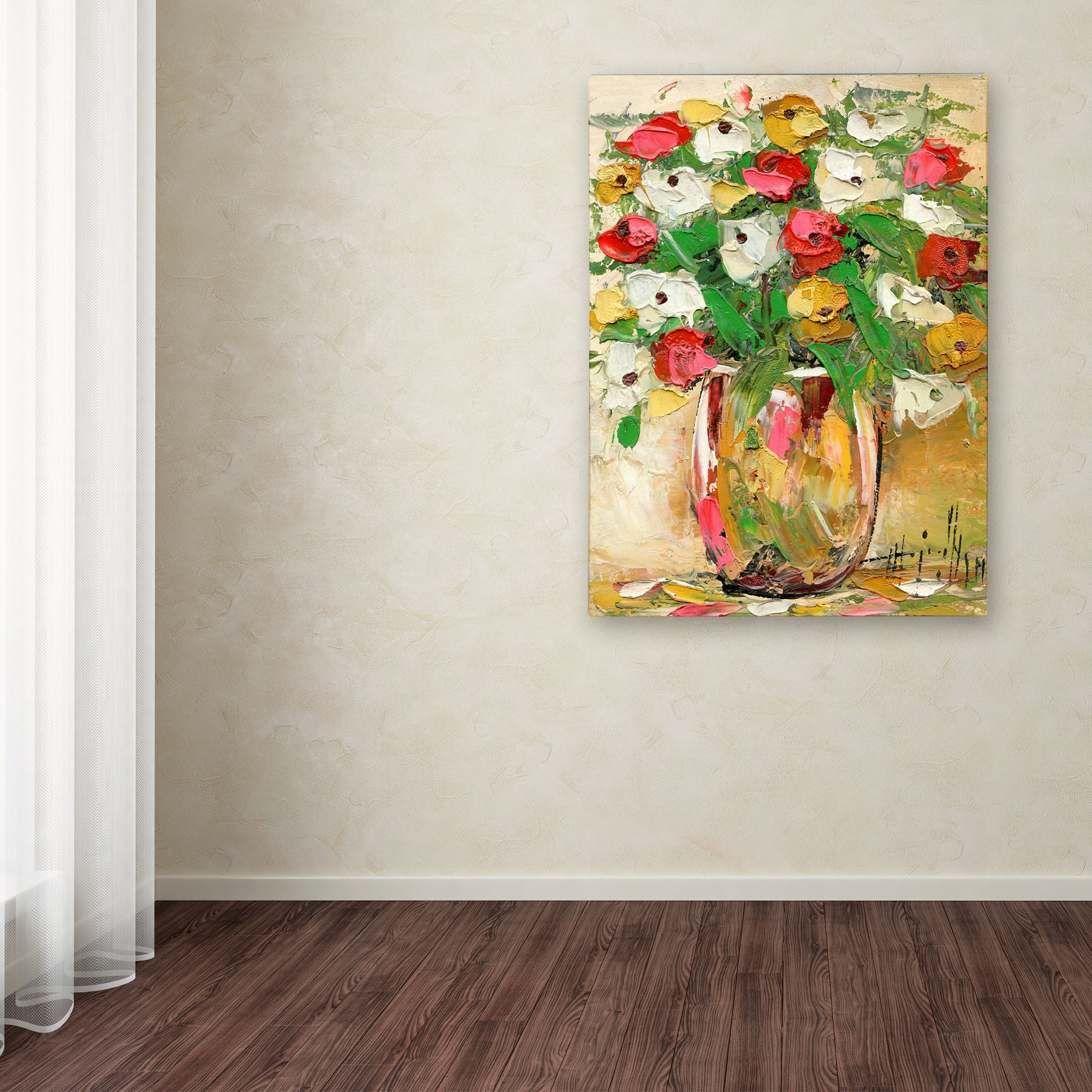 Trademark Fine Art "Spring Flowers in a Vase 7" Canvas Art by Hai Odelia