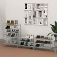 thumbnail image 2 of 3-tier Stackable Metal Panel Shoes Rack, 2 of 6