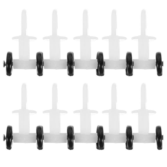 NICEXMAS 20pcs Ceiling Curtain Track Pulleys Flexible Drapery Rail System