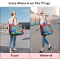 thumbnail image 5 of Colorful Rainbow Tie Dye Spiral Pattern Travel Tote Bags for Women Carry On,Large Weekender Bags for Women Travel,Multi Functional Duffle Bag for Work,Shopping,Sports, 5 of 5