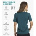 thumbnail image 2 of Merino.tech Merino Wool T Shirt Women - 100% Merino Wool Base Layer Women Short Sleeve Moisture-Wicking Tee and Hiking Socks XX-Large, Deep Teal V-Neck, 2 of 7