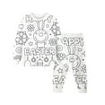 thumbnail image 1 of PMVFHDE DIY Hand Painted Kids Pajama Set Interactive Coloring For Childrens White,2-3 Years, 1 of 2