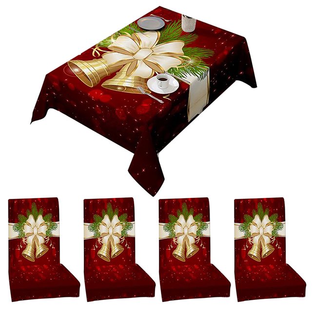 TIMIFIS Table Nappe de Noël Imprimé Nappe Rectangulaire Ensemble de Couverture Décoration de Fête de Vacances Décorations d'Automne