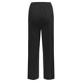 thumbnail image 4 of DHFJKG Women Wide Leg Pants Solid Color High Waisted With Drawstring Loose Fit Pockets Casual Pants Versatile Trousers, 4 of 5