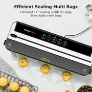 Bonsenkitchen Food Vacuum Sealer Machine, Built-In Cutter foodsaver with 10 Vacuum Bags
