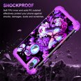 thumbnail image 6 of Casetego For iPhone XR Case,Glow in The Dark Three Layer Heavy Duty Shockproof Hard Plastic Bumper+Soft Silicone Protective Case for Apple iPhone XR,Purple Butterfly, 6 of 7
