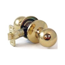 Atlas Ball Passage Door Knob, Polished Brass