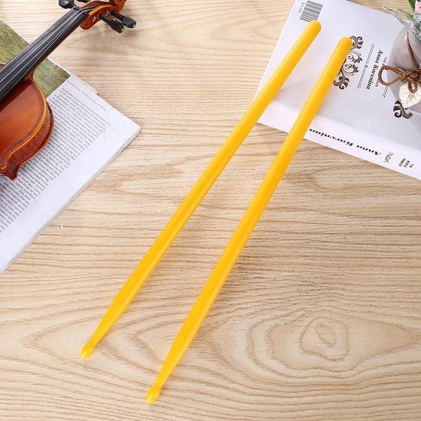Baquetas De Jazz 1 par de baquetas, baquetas de nailon, instrumentos, accesorios de batería (amarillo)